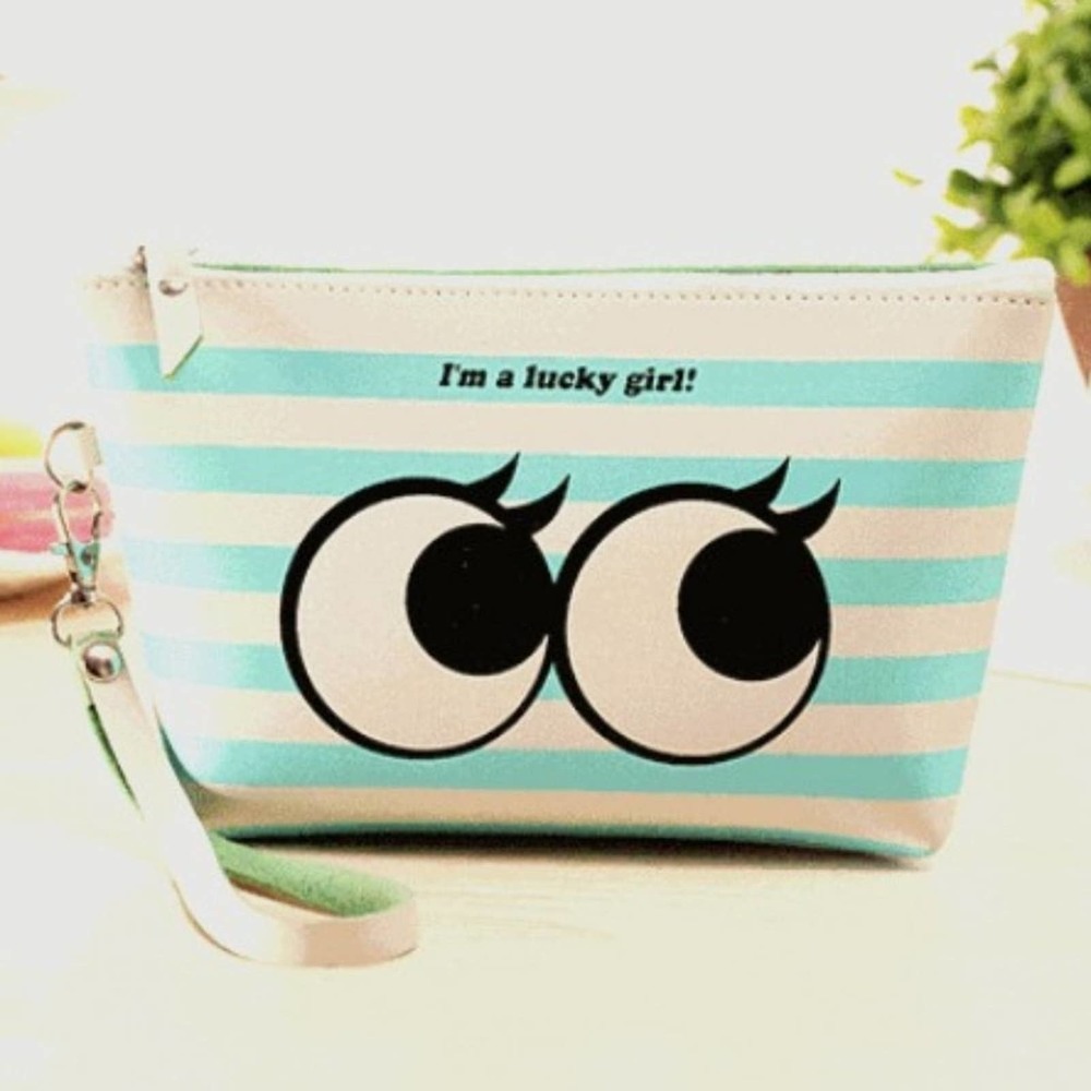 POP-Art Vegan Leather‎ Clutch/Make-up bag bundle NWOT
